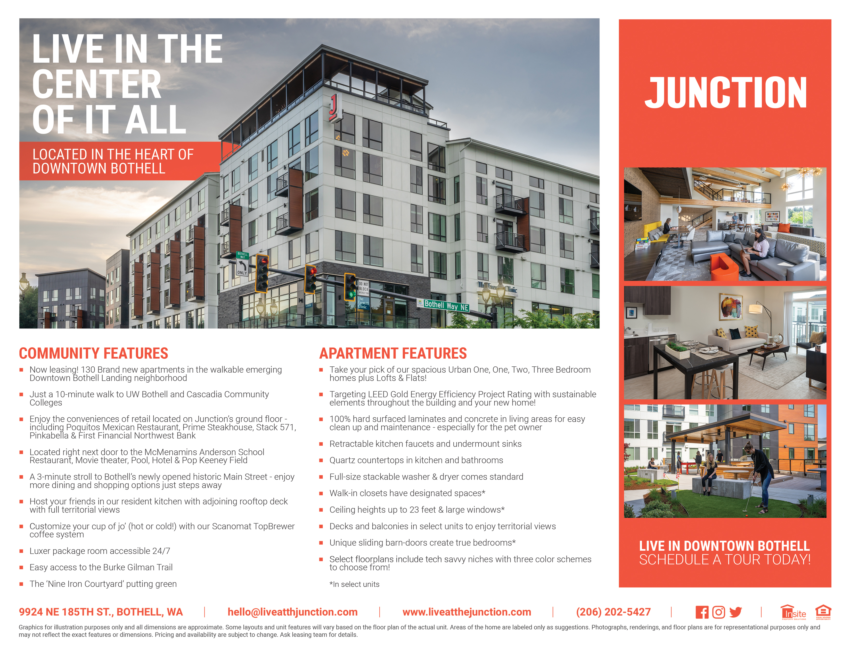 New Apartments for Rent Downtown Bothell, WA The Junction
